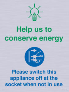 Help us to conserve energy - Unplug the kettle when finished